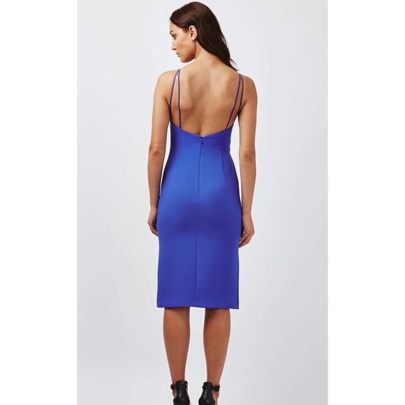 BNWT Midi Topshop Eyelet strap dress blue - Picture 1 of 4