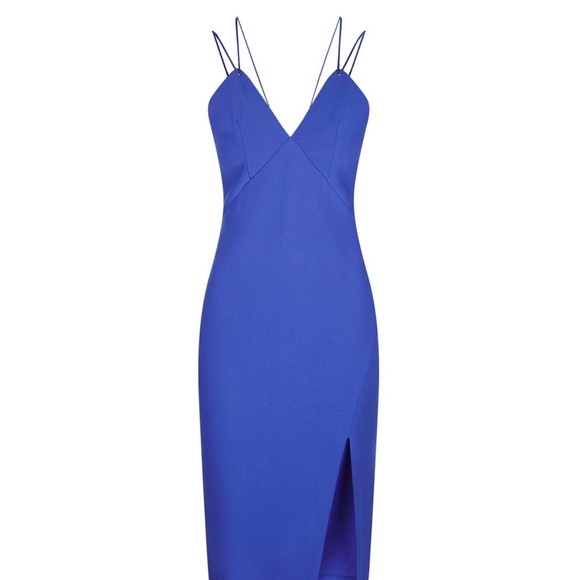 BNWT Midi Topshop Eyelet strap dress blue - Picture 2 of 4