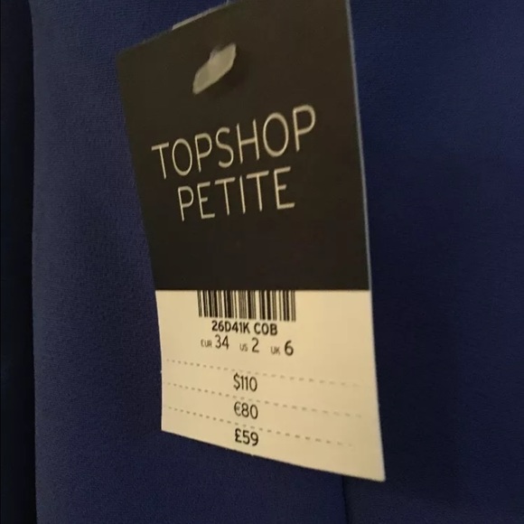 BNWT Midi Topshop Eyelet strap dress blue - Picture 4 of 4