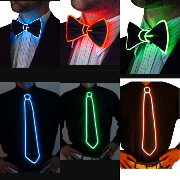 1Ct LED Tie or Bowtie pick your color on comment