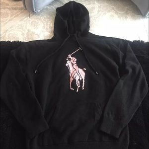 Ralph Lauren Pink Pony Cashmere Hooded Sweater