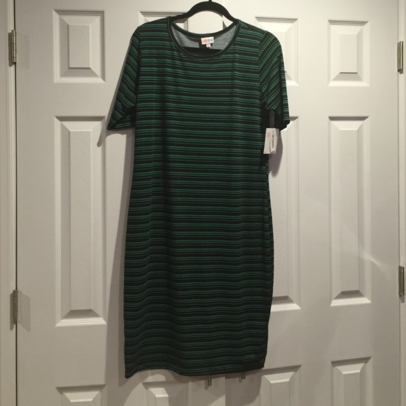 LuLaRoe Julia XL NWT Green/Black💕