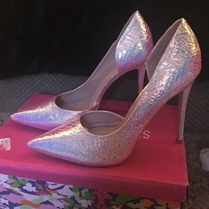 Iridescent high heel pumps