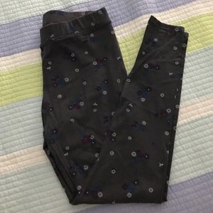 Grey Nordstrom leggings with flowers- medium