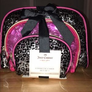 New Juicy Couture Cosmetic Cases Set of 3