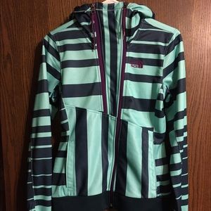 Turquoise and Navy North Face Sweatshirt