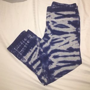 Nike legend blue tie dye crop leggings
