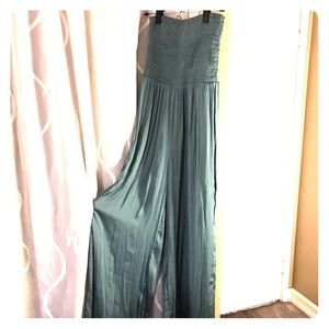 Strapless, sea mist, forever 21 jumpsuit