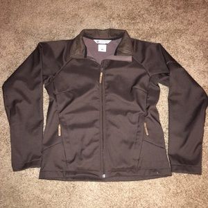 brown columbia jacket.