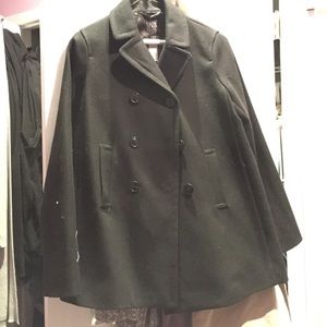 Small black Armani Exchange peacoat