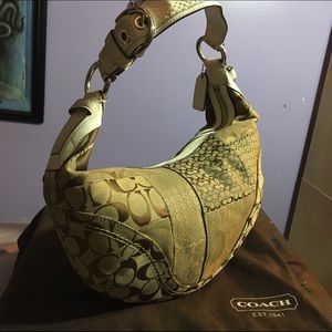Coach Patchwork Hobo with Python Skin Strap