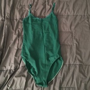 American Apparel leotard teal size S
