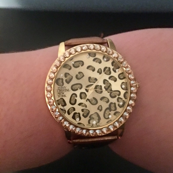 Jimmy Crystal New York Leopard Watch