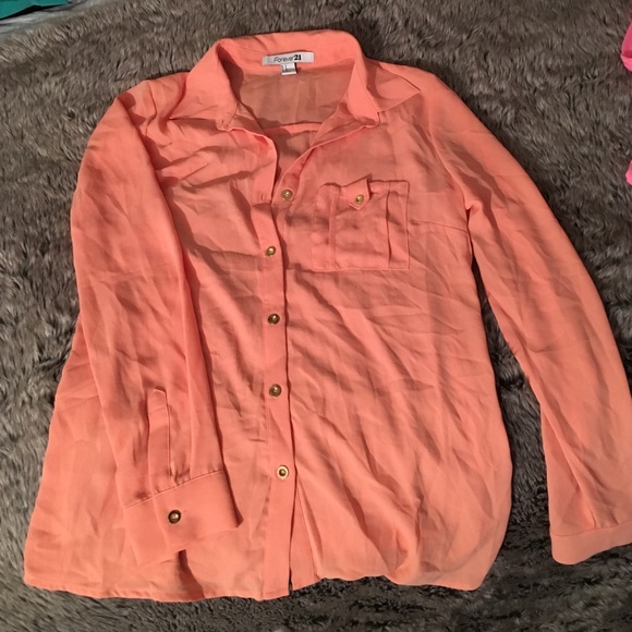 Orange dress shirt