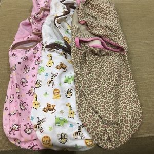 Lot of 3 Swaddle Blankets