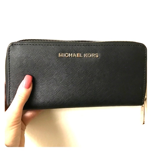 Michael Kors Black Saffiano Leather Wallet