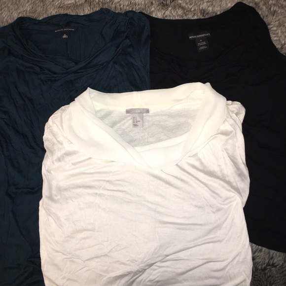 Scoop neck dress shirts