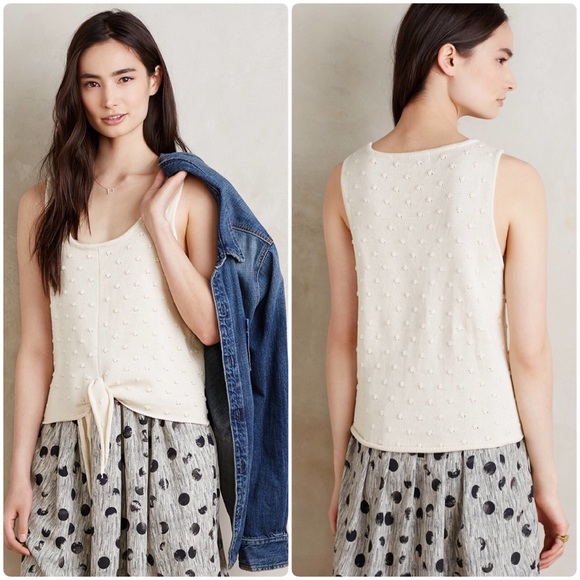 Anthropologie Dot-embossed Tank by Callahan NWT - Picture 2 of 4