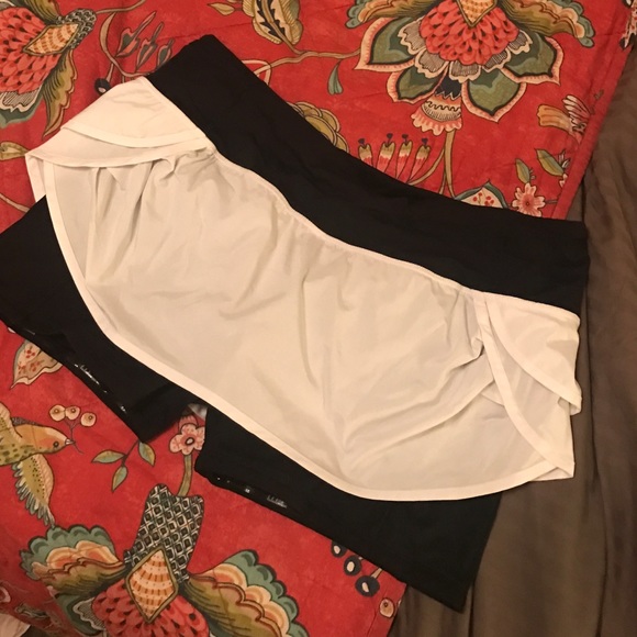 Lululemon Running Shorts with Skirt Overlay