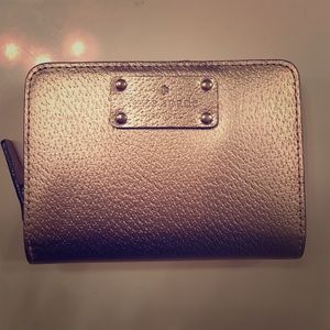 Wellesley Cara Rosegold Leather Wallet Clutch