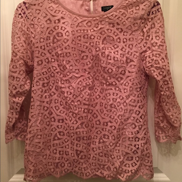 Blush J. Crew Lace Top