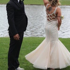 Champagne long formal dress