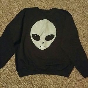 Glow in the dark alien sweater