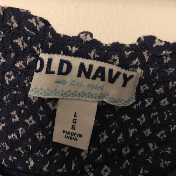 Old Navy Elastic Waist Navy & White Mini Skirt - Picture 3 of 3