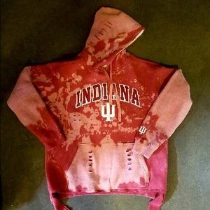 Hoosier Nation IU distressed hoodie.