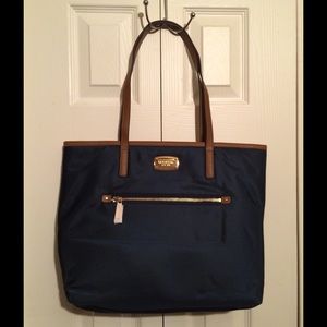 Navy blue Michael Kors tote