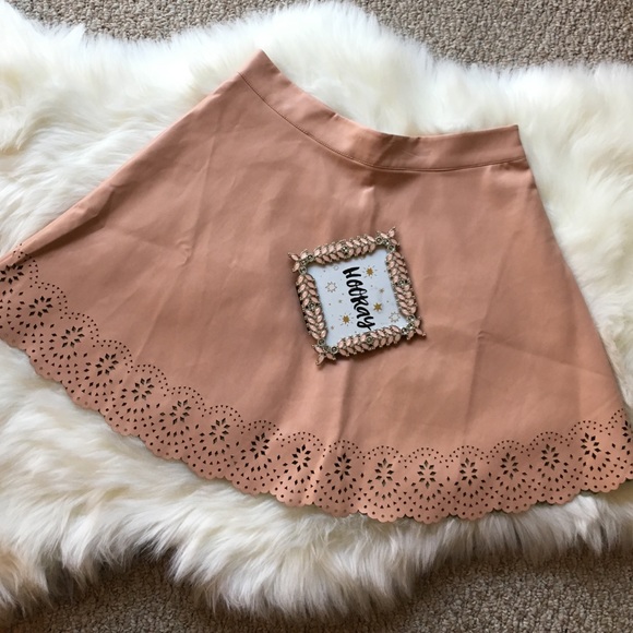 Forever 21 Nude Mini Skirt - Picture 2 of 5