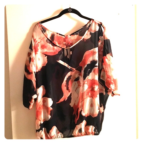 Beautiful Floral Cold Shoulder Blouse