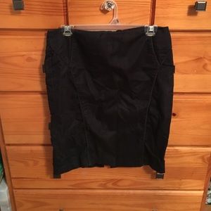 Dalia Collection Knee Length Black Skirt