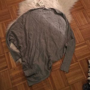 Zara asymmetrical gray sweater NWT sz med