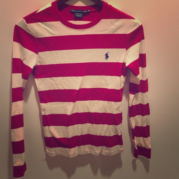 Ralph Lauren Sport Red and White Long-sleeve
