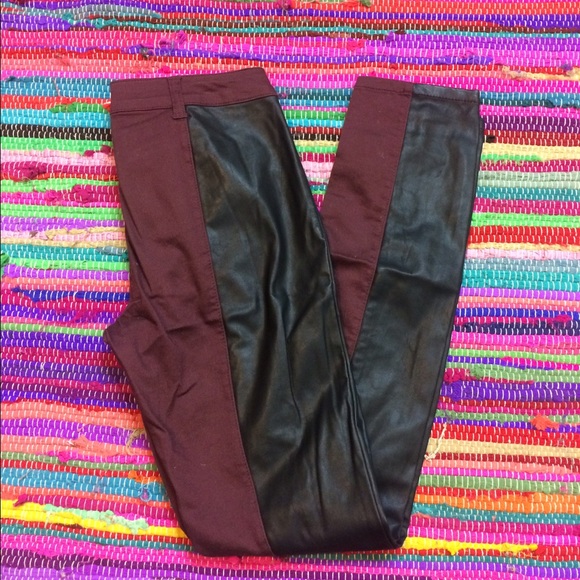 Red and faux leather jeans - Picture 2 of 4