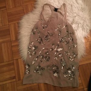 Beautiful Club Monaco sequined tank sz small