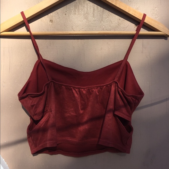 Charlotte Russe suede crop top