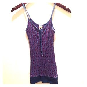 Free People Button Camisole with Pattern