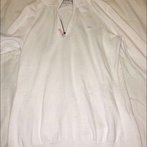 white vineyard vines quarter zip