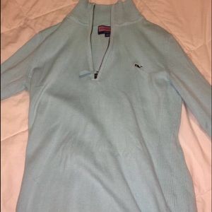 baby blue vineyard vines quarter zip