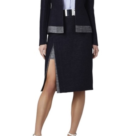 BCBGMaxazria Grayce Contrast Trim Pencil Skirt