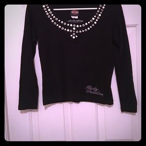 HAUTE NWOT EMBELLISHED HARLEY TOP