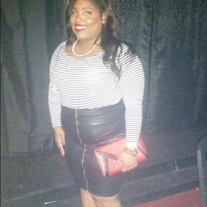 Fuax leather skirt