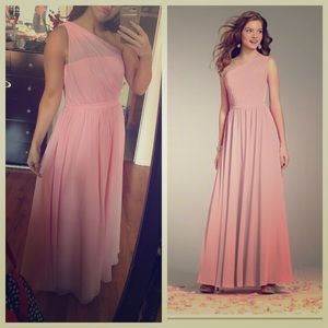 Floor length bridesmaid dress