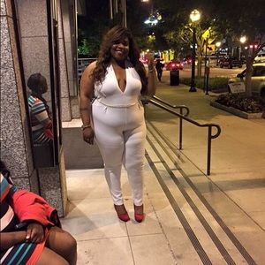 White halter one piece