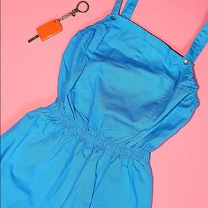 Vintage Shorts - Vintage Aqua Shortalls Vintage Shorts - Vintage Aqua Shortalls