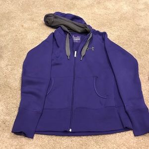 Under Armour purple zip up hoodie