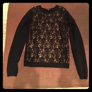 Aritzia Babaton Elias Lace Wool Sweater Pullover