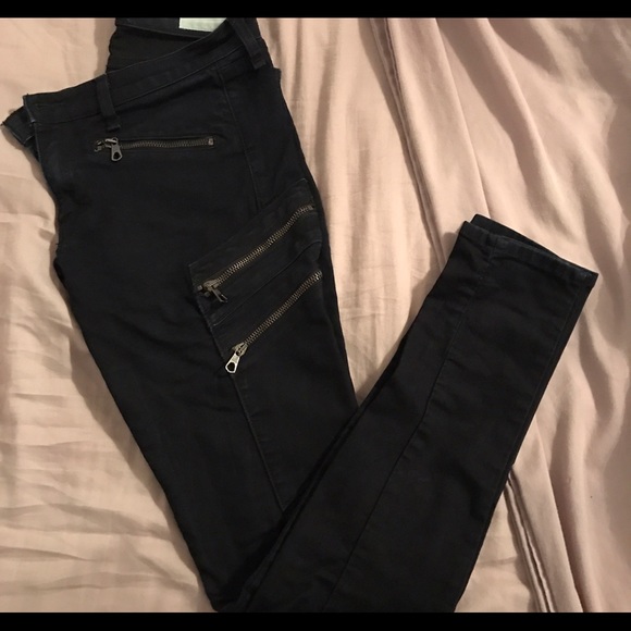 Rag & bone midnight zipper jeans